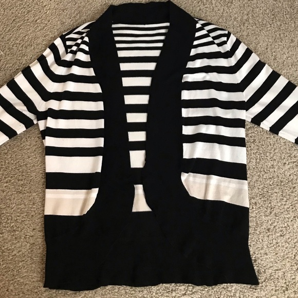 WHBM open cardigan with stripes - Picture 9 of 12